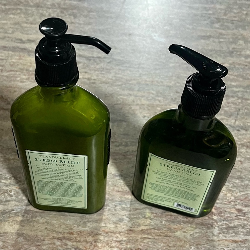 DISCONTINUED Bath & Body Works Tranquil mint hand soap and body lotion. HTF - Picture 5 of 11